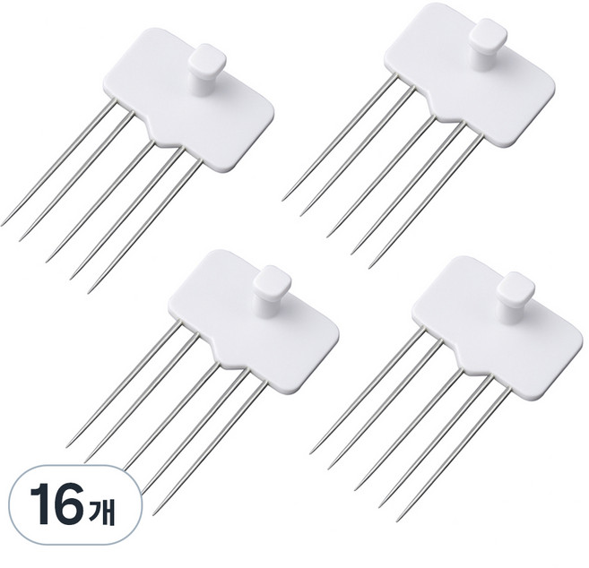 코지웰 벽지핀 걸이, 화이트, 16개