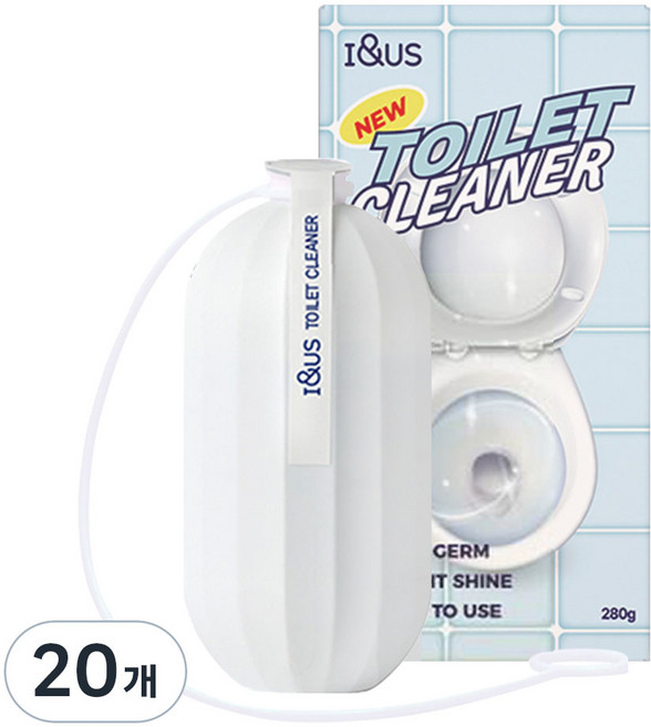 아이앤어스 대용량 자동 변기클리너, 20개, 280g