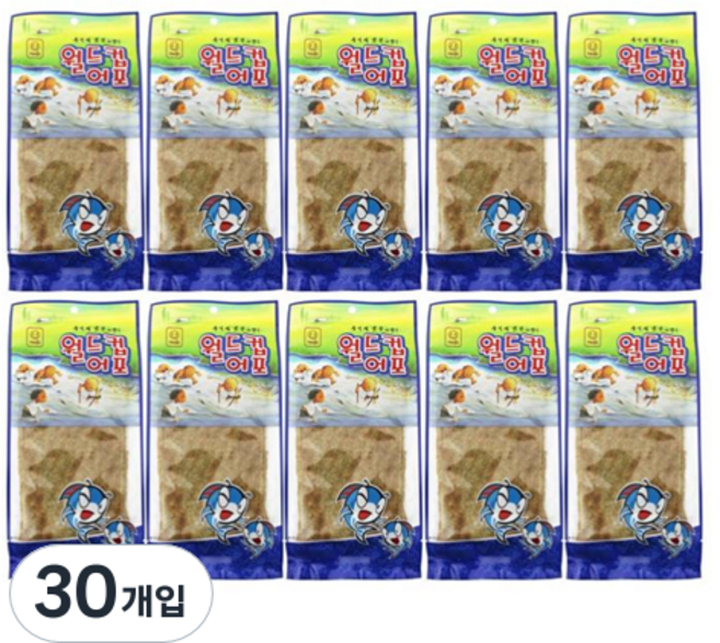 한진식품 월드컵 어포, 24g, 30개