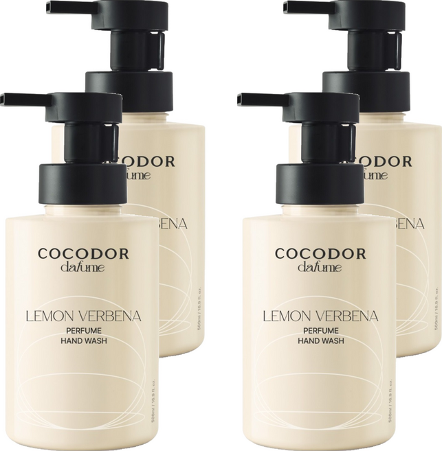 코코도르 퍼퓸 핸드워시 레몬버베나, 500ml, 4개