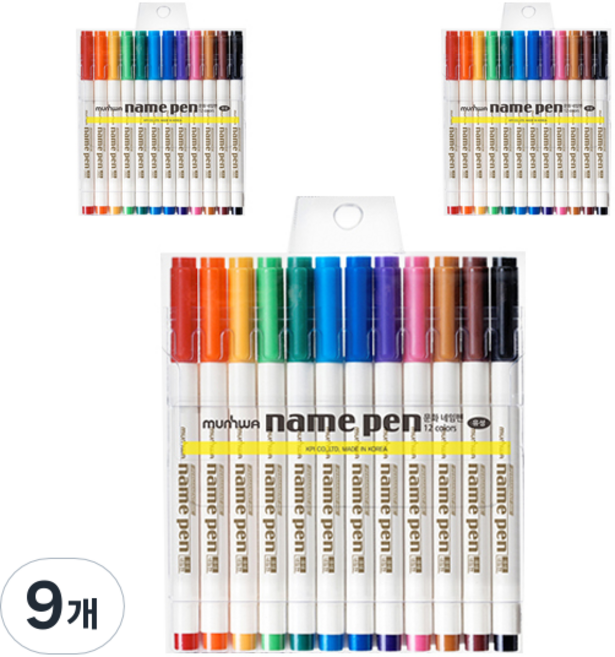 문화연필 12색 네임펜, 혼합색상, 108개