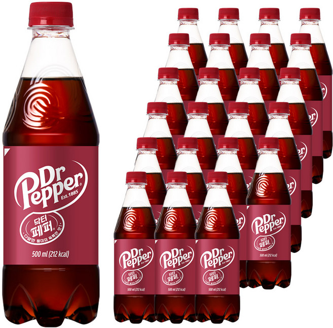 코카콜라 [무료배송]코카콜라 닥터페퍼 Dr Pepper 500ml 페트음료, 24개