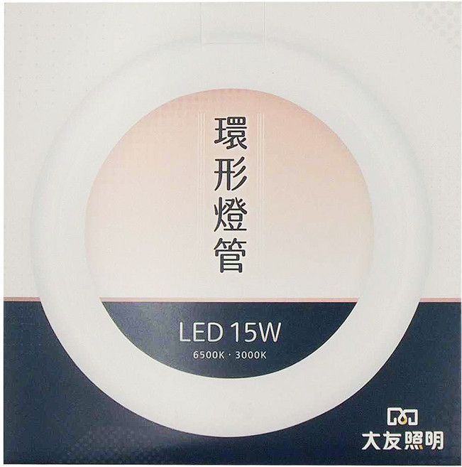 INNOTEK 大友照明 LED環形燈管 15W, 黃光, 1個