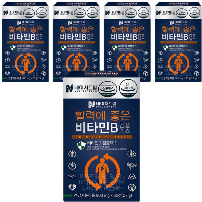 네이처드림 활력에 좋은 비타민B 컴플렉스, 30정, 5개