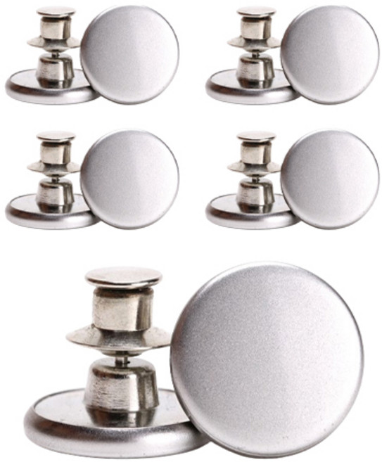 아리코 바지 수선 단추 17mm, 실버, 10개