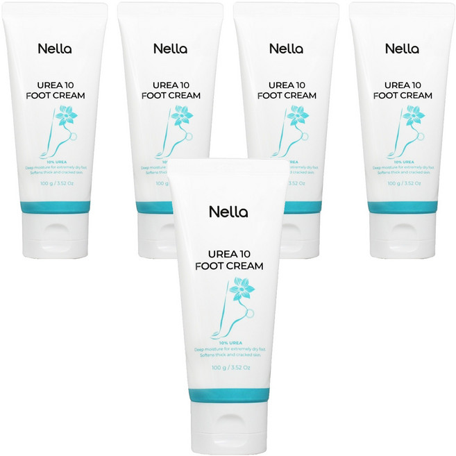 넬라 우레아 10 풋크림, 5개, 100ml