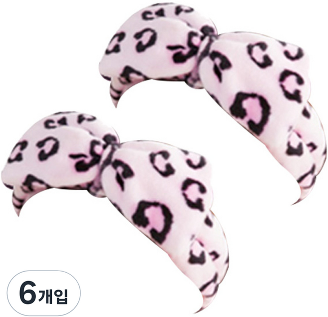 더자카 러블리 패턴 리본 머리띠, Y377LBBI234, 6개