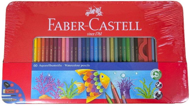 FABER-CASTELL 輝柏 水彩色鉛筆, 60色, 1個
