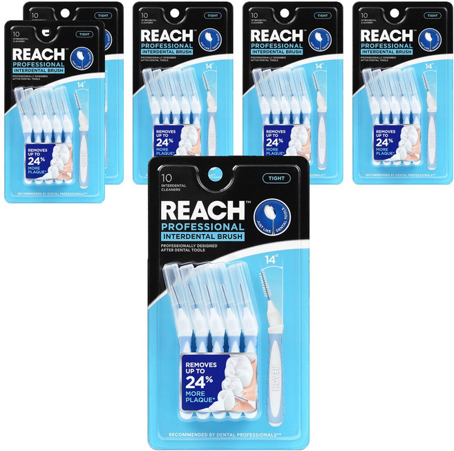 리치 와이어 치간칫솔 타이트, 10개입, 6개