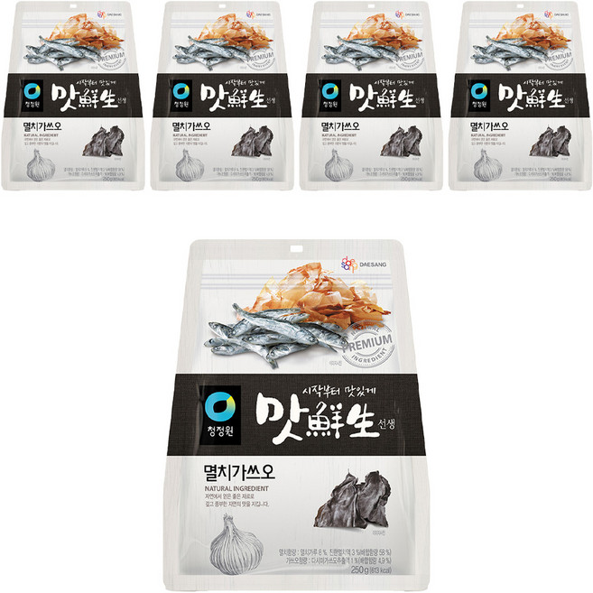 청정원 맛선생 멸치가쓰오, 250g, 5개