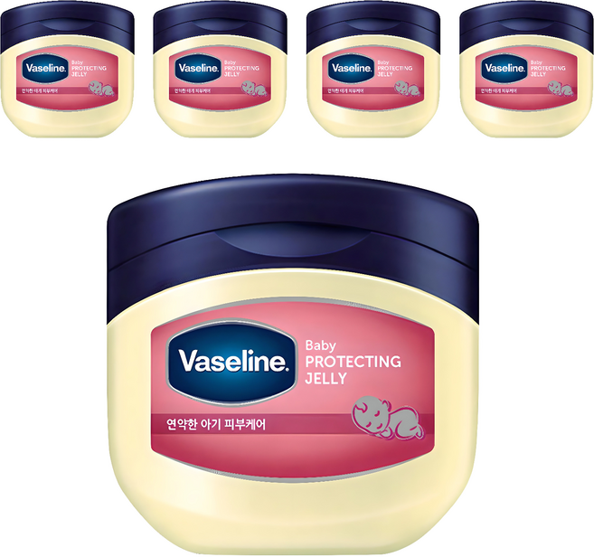 바세린 베이비 프로텍팅 젤리, 100ml, 5개