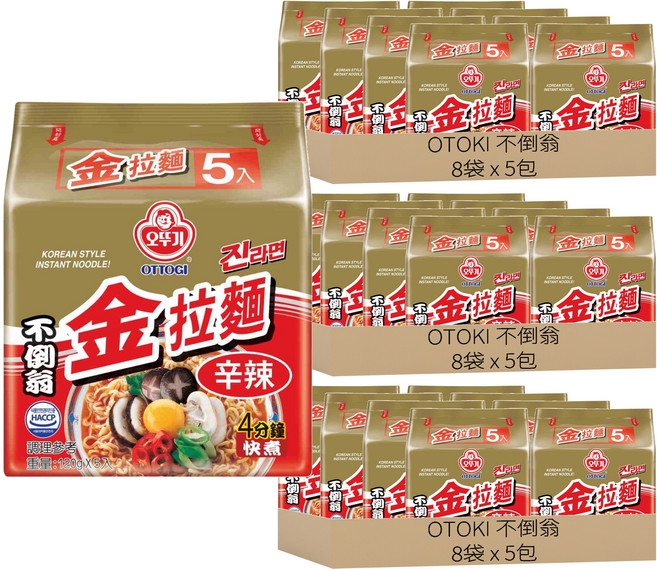 OTOKI 不倒翁 金拉麵 辛辣 120g, 120包