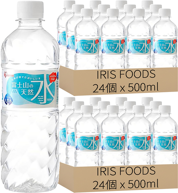 IRIS FOODS OHYAMA 愛麗思歐雅瑪 富士山礦泉水, 48個, 500ml