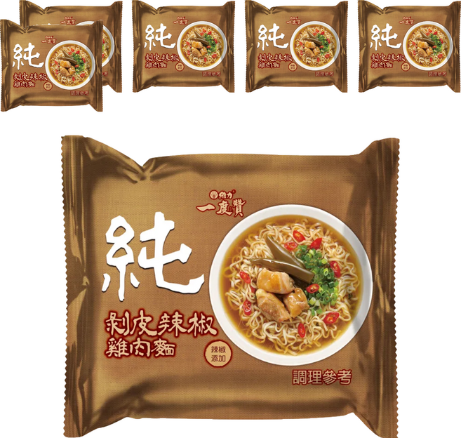 維力 一度贊 剝皮辣椒雞麵 185g, 6包