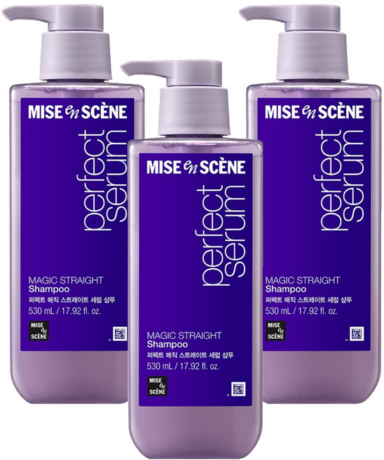미쟝센 퍼펙트 매직 스트레이트 세럼 샴푸, 530ml, 3개