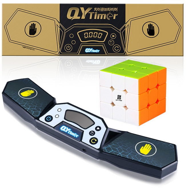치이큐브 코리아 스피드큐브타이머 + 3 x 3 밈큐브 스티커리스 세트, 1세트, 단품