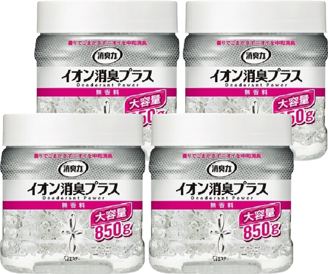 ST 雞仔牌 消臭力 部屋離子機能PLUS消臭力 無香料, 850g, 4罐