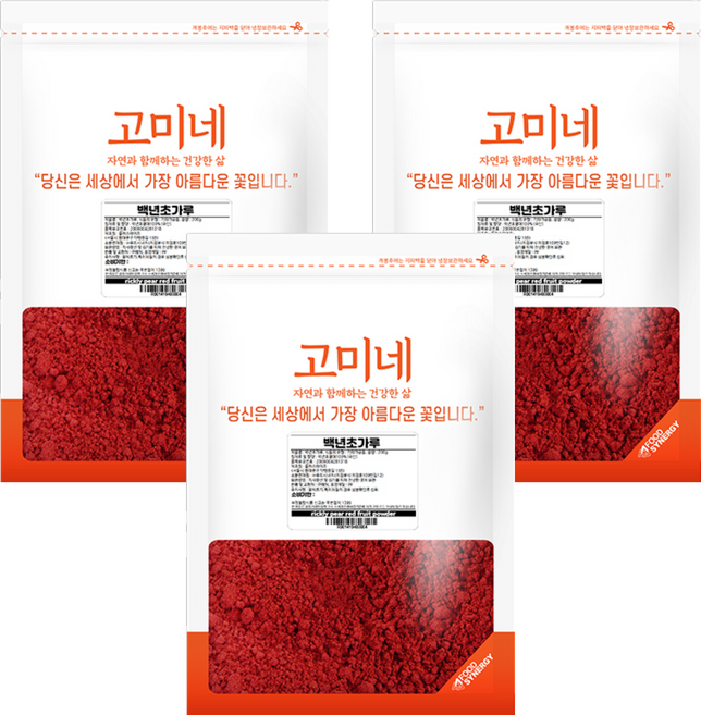 고미네 백년초 가루, 3개, 200g