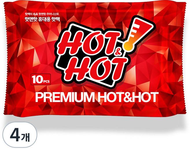 핫앤핫 프리미엄 핫팩 10p, 4개