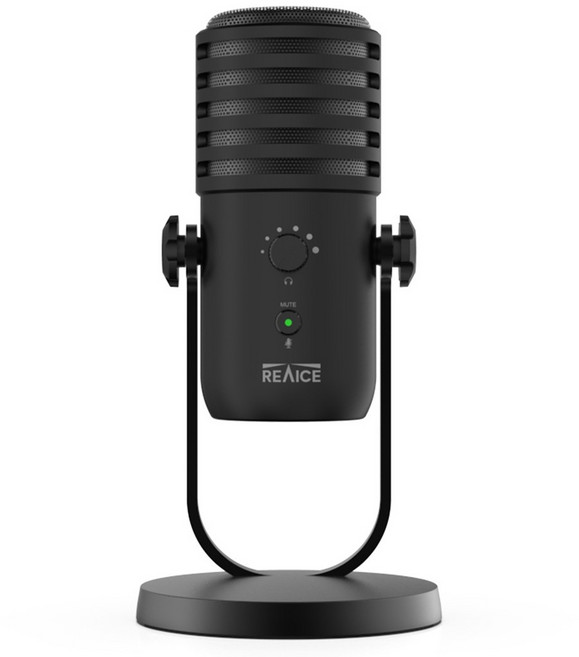 REAICE 台陞科技 4種指向電容式專業直播麥克風, 黑色, RM-01