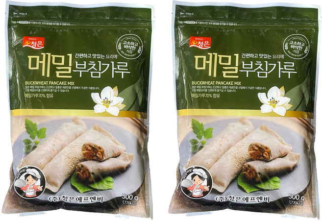 청은에프엔비 메밀 부침 가루, 2개, 500g
