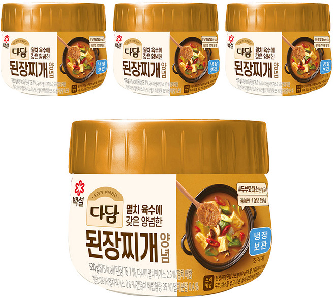 다담 된장찌개 양념, 530g, 4개