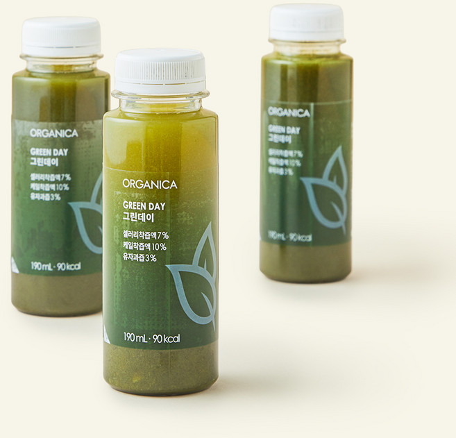 올가니카 그린데이 과채주스, 190ml, 3개