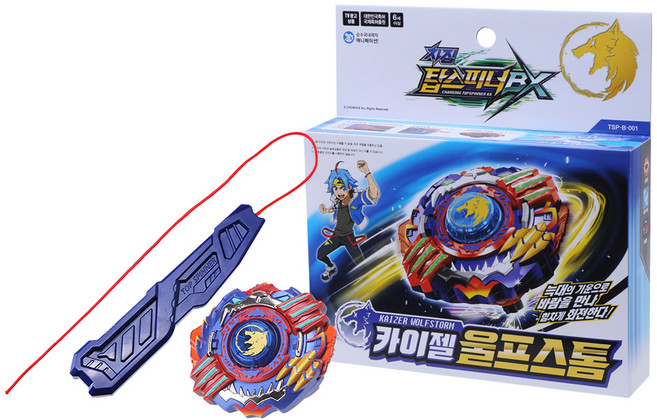 차징탑스피너 초이락 BX 카이젤 울프스톰 배틀팽이, 혼합색상, 1개