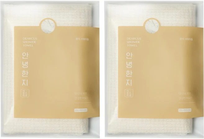 디어커스 더 부드러운 안녕한지 샤워타월, 1개입, 2개 - 쿠팡