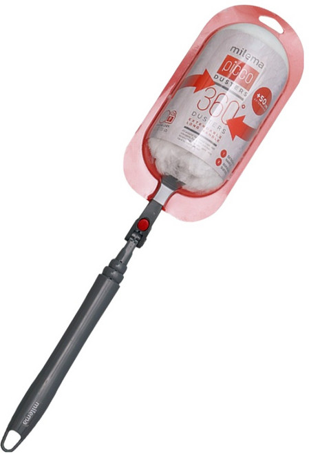 밀레마 피코 더스터 먼지떨이 스타터킷 롱핸들 + 리필 3p, 더스터(화이트), 핸들(그레이), 1세트