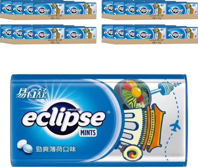 eclipse 易口舒 無糖薄荷錠, 31g, 32盒