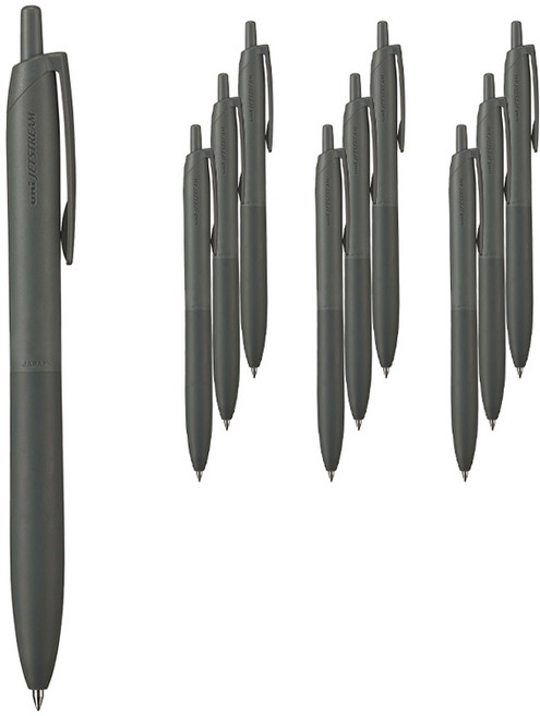 제트스트림 라이트 터치 잉크 볼펜 SXN-LS 0.7mm, 오프블랙, 10개