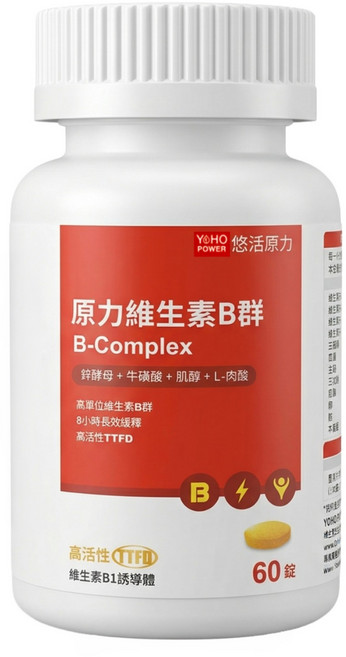 悠活原力 原力綜合維生素B群緩釋膜衣錠, 60顆, 945mg, 1罐