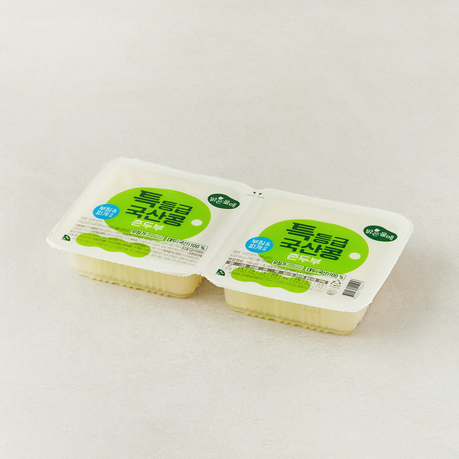 맑은물에 특등급 국산콩 촌두부, 300g, 2개