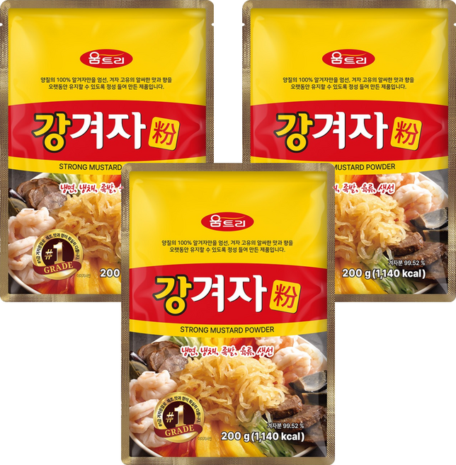움트리 강겨자분, 200g, 3개