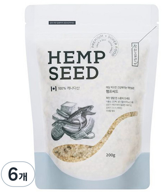 착한습관 햄프씨드, 200g, 6개