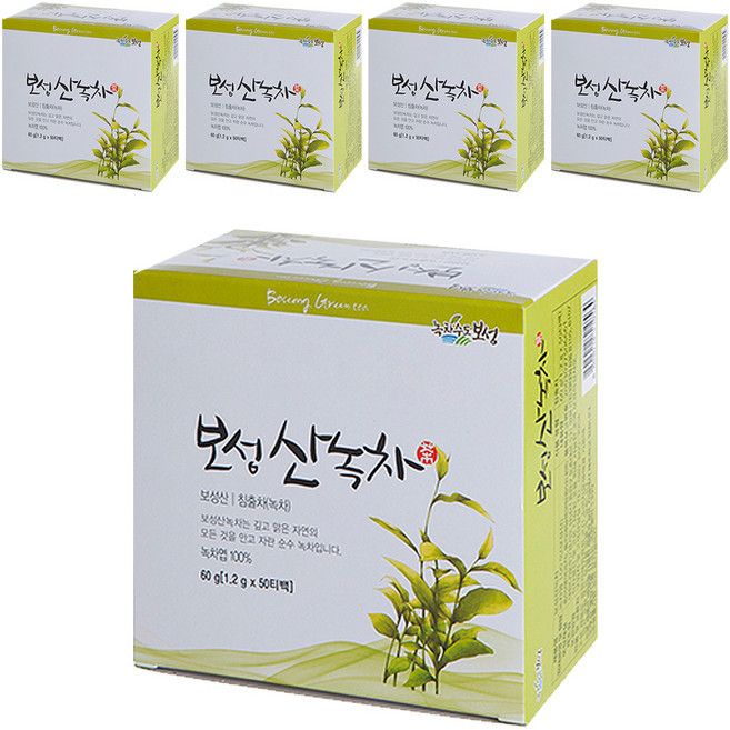 녹차수도보성 산 녹차 티백, 1.2g, 50개입, 5개