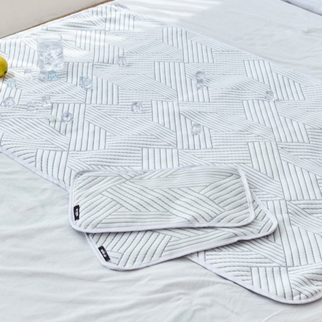 리브맘 듀라론 아이스쿨링 쿨젤 부스터 냉감패드, 화이트, 쿨매트