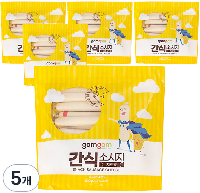 곰곰 간식 소시지 치즈맛, 900g, 5개