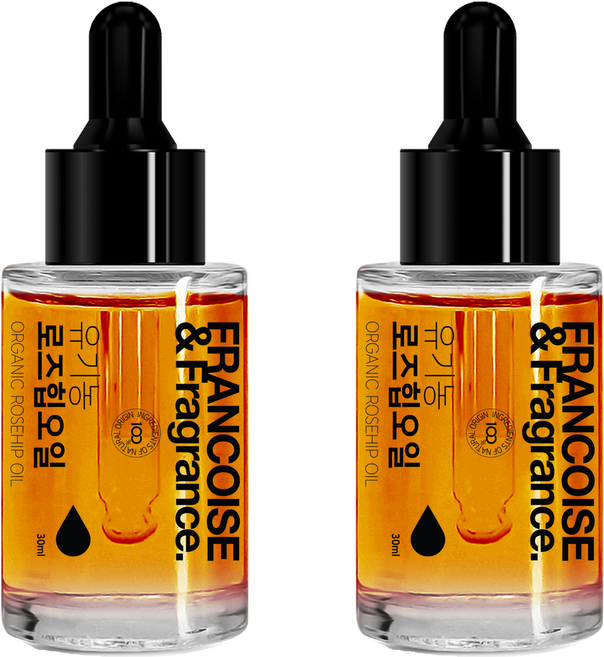 프랑스와즈 유기농 로즈힙오일 비정제, 30ml, 2개