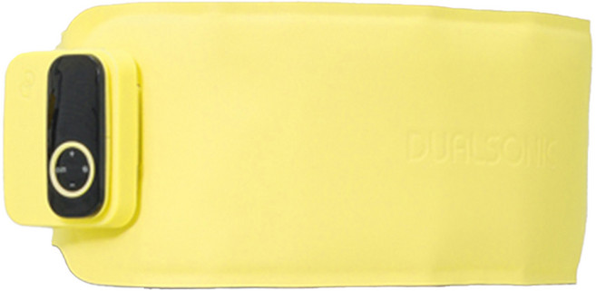 듀얼소닉 EMS 핏업벨트 복부 마사지기, JOMT-HB-01-A, 옐로우