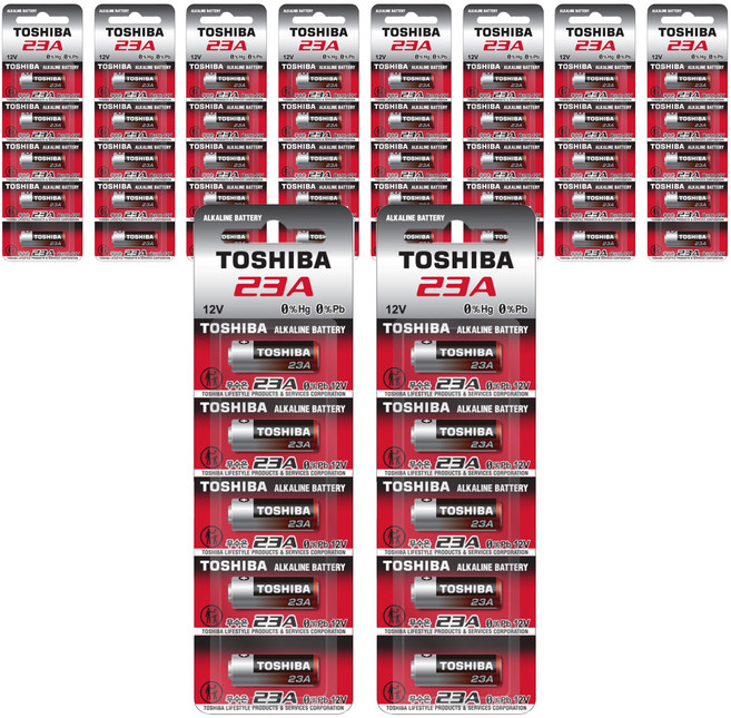도시바 23A 12V 알카라인 건전지, 100개입, 1개