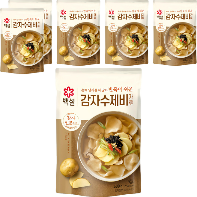 CJ BEKSUL 白雪 馬鈴薯澱粉勾芡粉, 500g, 6個