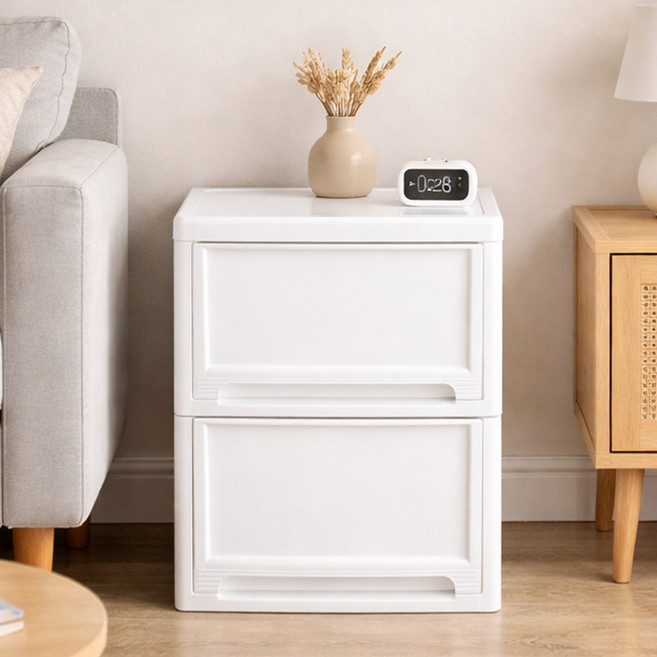 보노하우스 맥스 2단 서랍장, 화이트, 1개