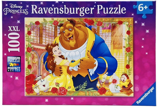 Ravensburger 維寶 拼圖 RV13704 6歲以上, 美女與野獸, 100片, 1盒