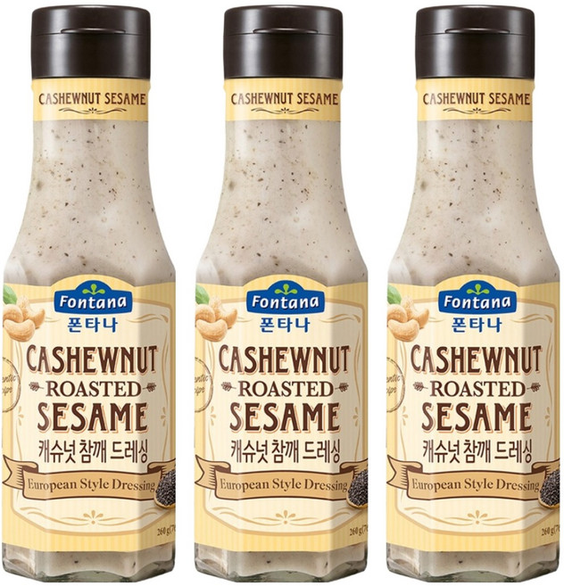 폰타나 캐슈넛 참깨 드레싱, 260g, 3개