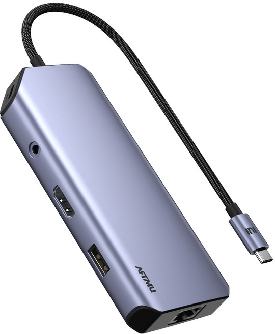 ARTMU USB Type-C 10合1 4K 60hz Gen2 10Gbps 多功能集線器 MH410, 金屬灰, 1個