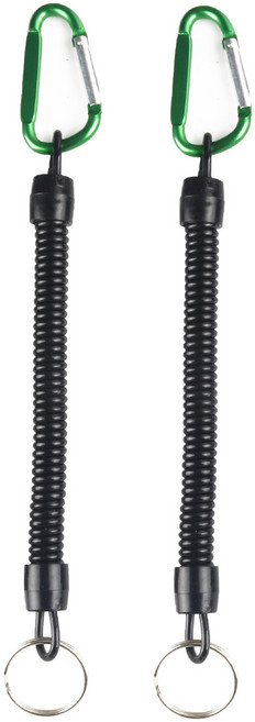 씨티컴퍼니 스프링줄 카라비너, 그린, 2개
