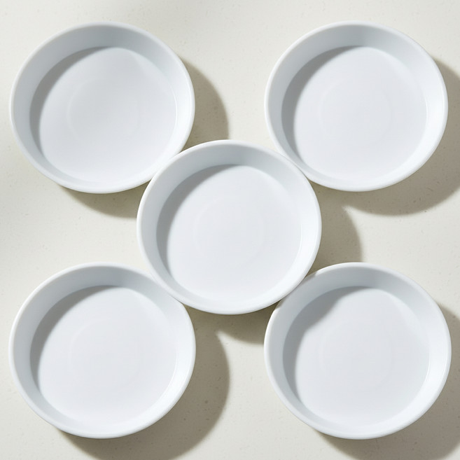 앙플랜트 동그라미 화분받침, 화이트, 5개