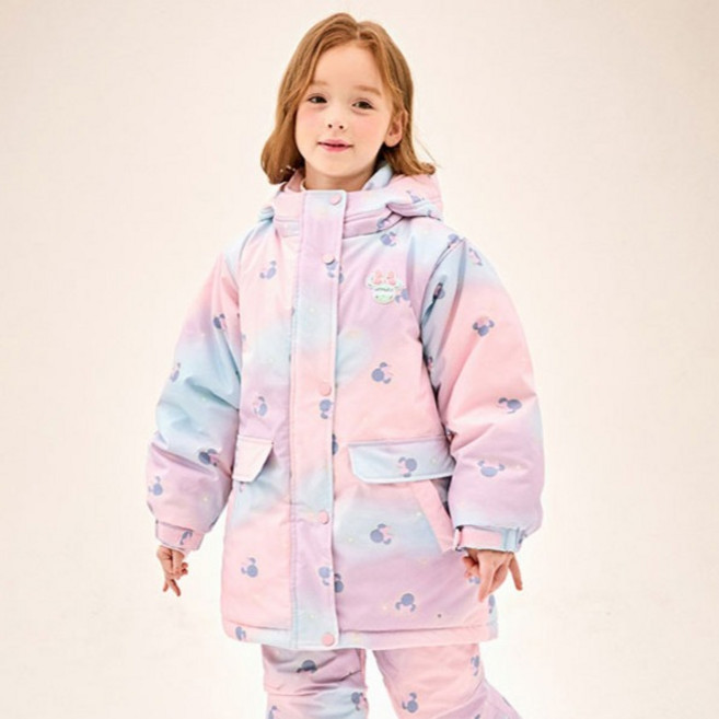 젤리스푼 뉴키즈온 여아용 디즈니 미니 마우스 레인보우 별별 스키점퍼